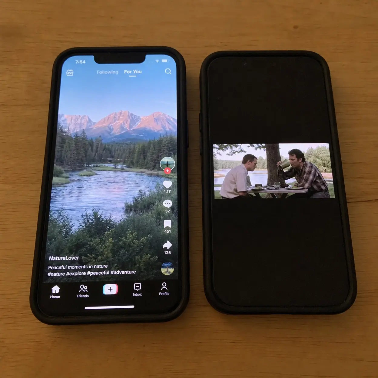 tiktok video size comparison showing native vertical creative beside recycled horizontal footage, emphasizing full-screen coverage, immediate product messaging, centered subjects, and a stronger first impression in the mobile feed.