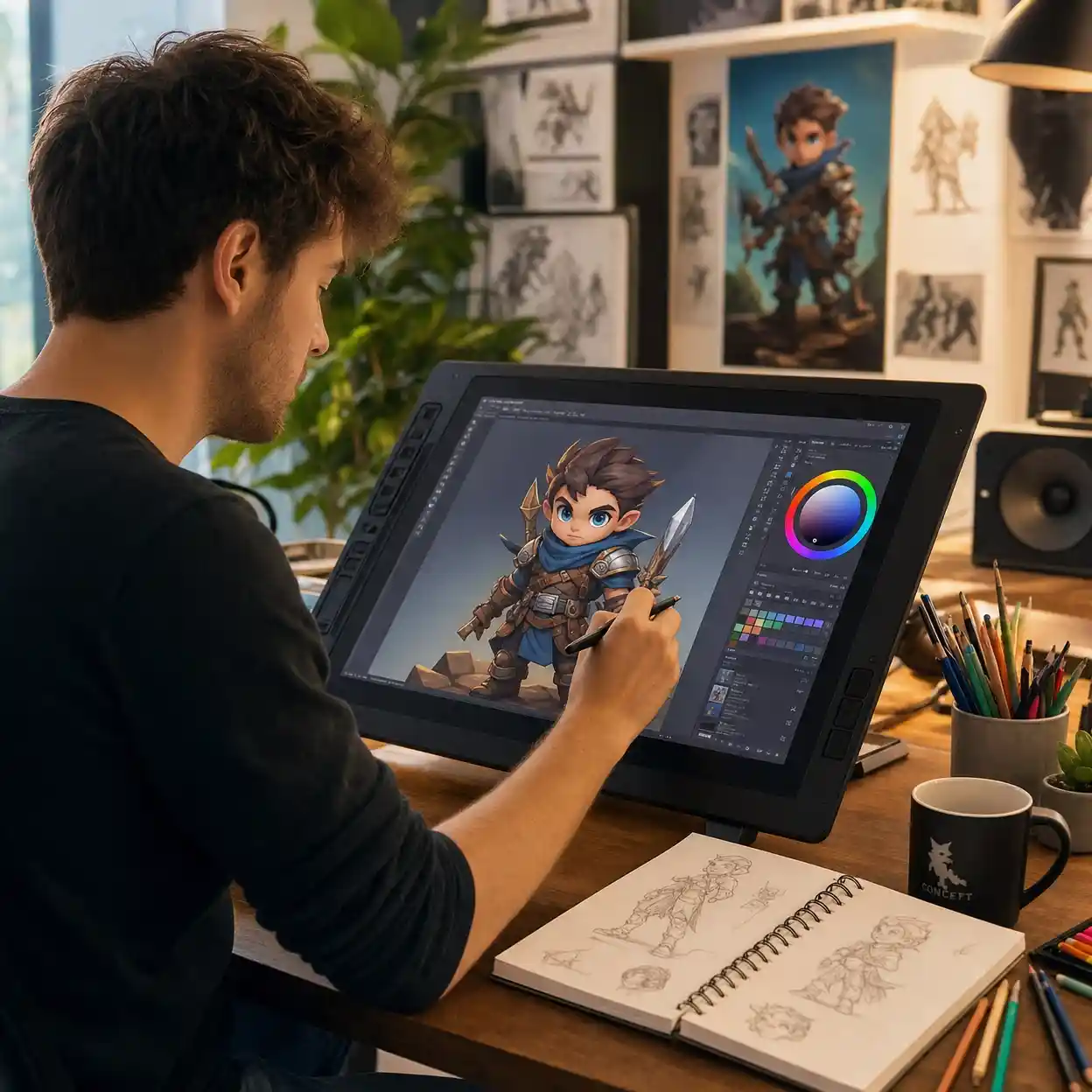 Creative 3D character design using ai cartoon character generator tools.