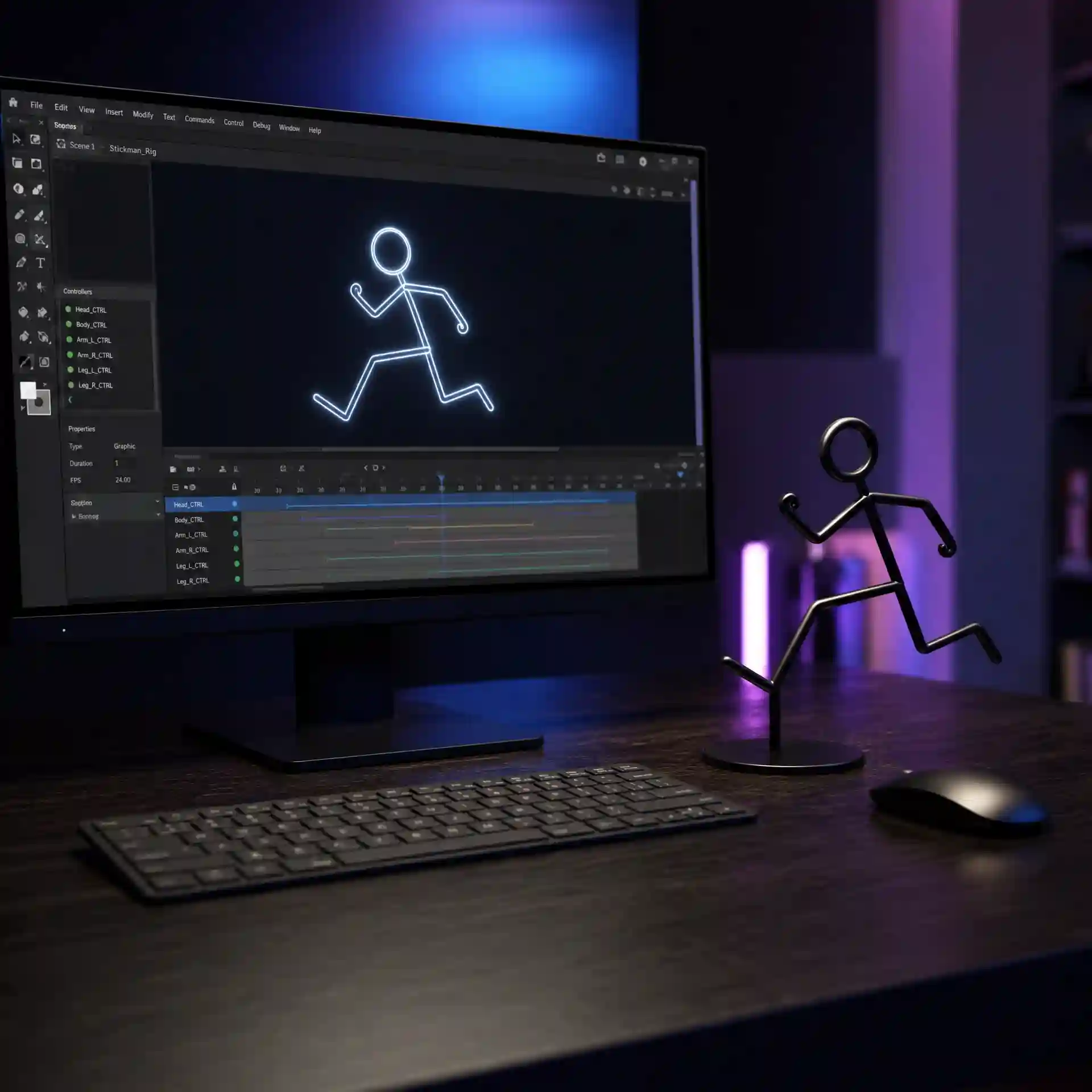 Call to action artwork for stick figure animation online creators.