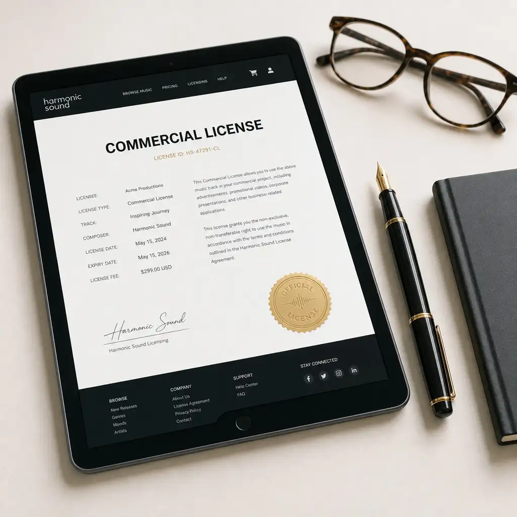 Commercial license screen for text to ai video output, highlighting text to video ai free online trials and permanent creator rights after upgrade.
